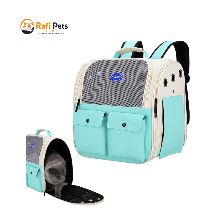 Foldable Cat Bag, Carrier with Waist Straps for Outdoor Walks, Hiking Travel