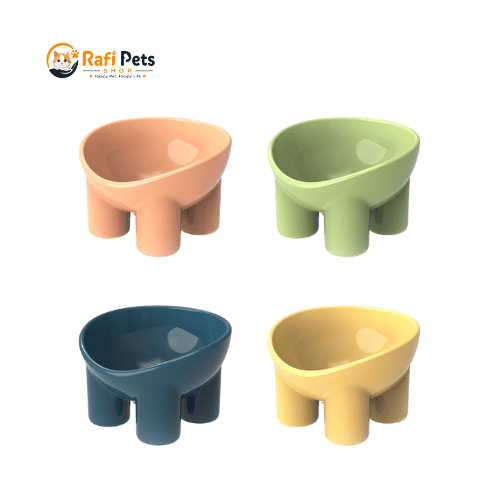 Pet Slanted Feeding Bowl Large Capacity Anti-overturning Anti-slip Neck Protection Water Bowl For Cats Dogs