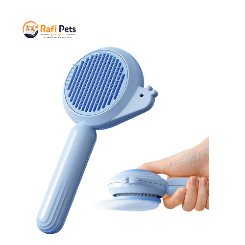 Snail Shaped Pet Grooming Brush for Cats and Dogs, Self-Cleaning Slicker Brush, Cat Brushes for Shedding Massaging Grooming, Pet Hair Remover