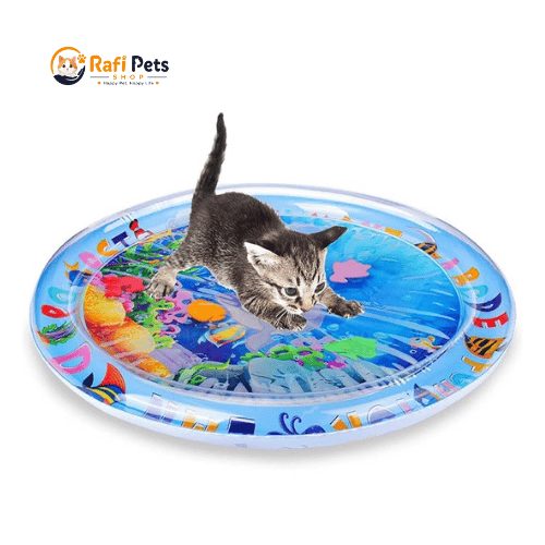 Palksky Upgraded-Thicken Unbreakable Cat Water Splash Play Mat for Indoor Cats, Interactive Self Play Toy