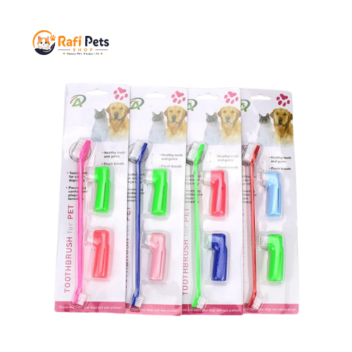Dog Toothbrush Set with Toothpaste pet dental care mouth cleaning care Pet supplies